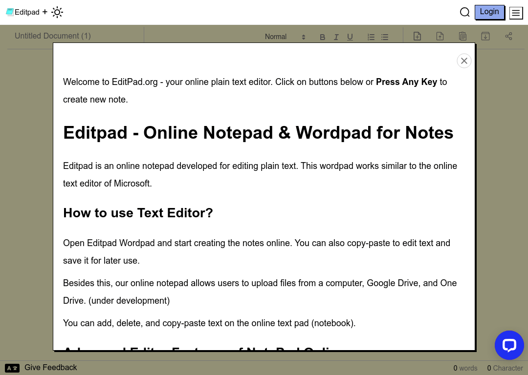 EditPad.org homepage image