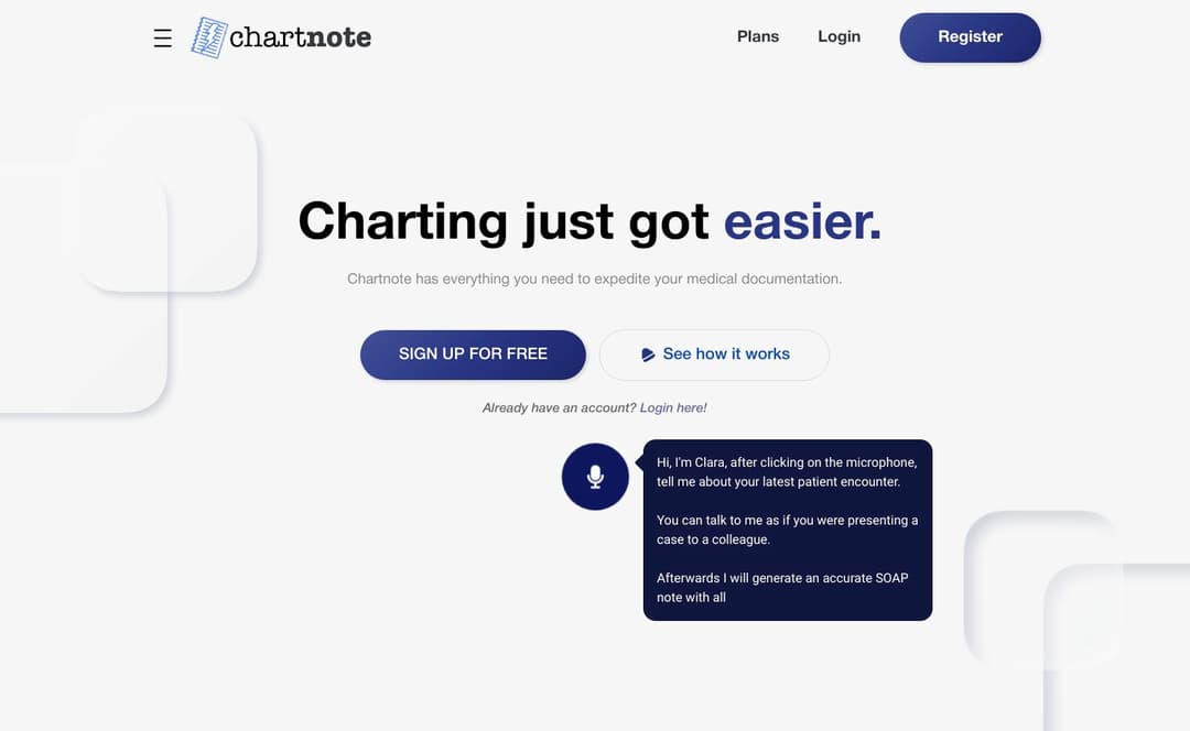 Chartnote homepage image