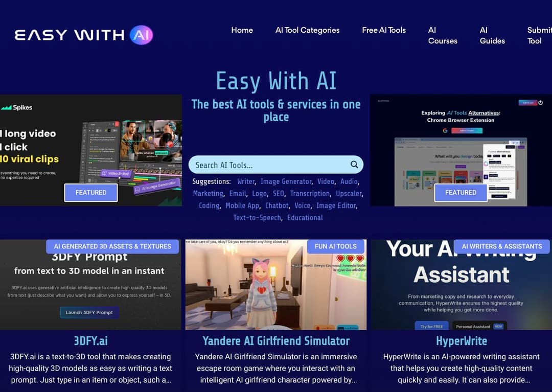 Easy With AI homepage image