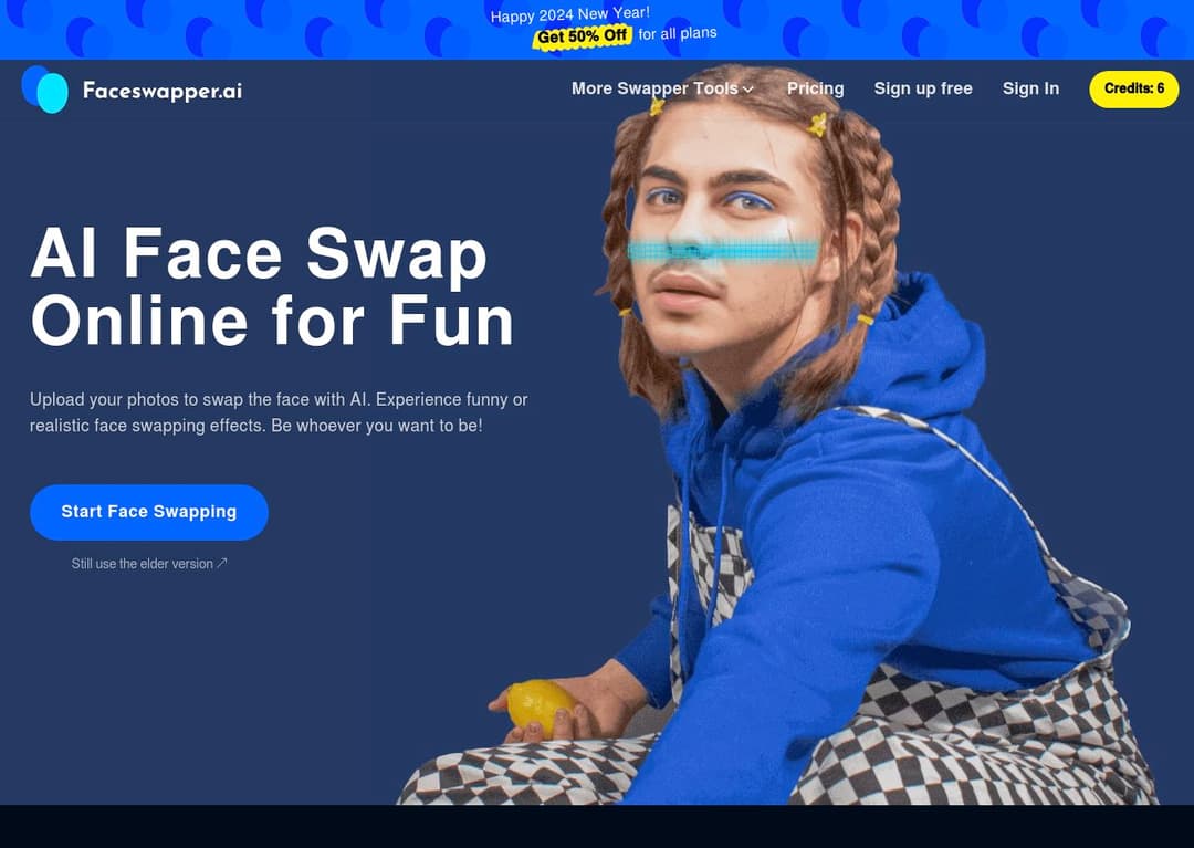 FaceSwapper homepage image