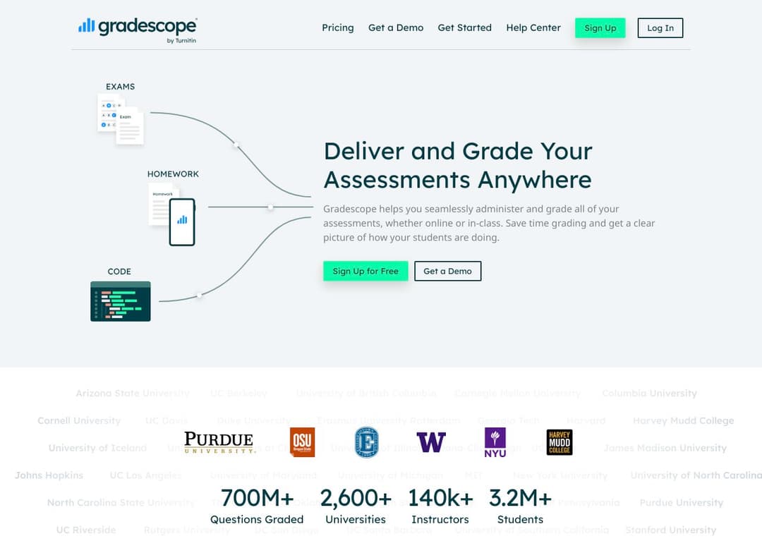 Gradescope homepage image