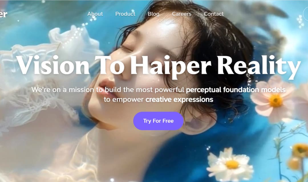 Haiper homepage image