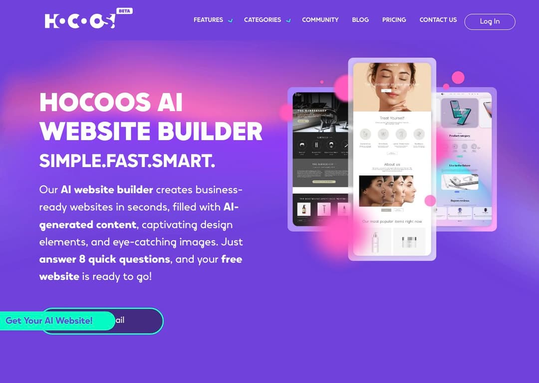 Hocoos AI homepage image