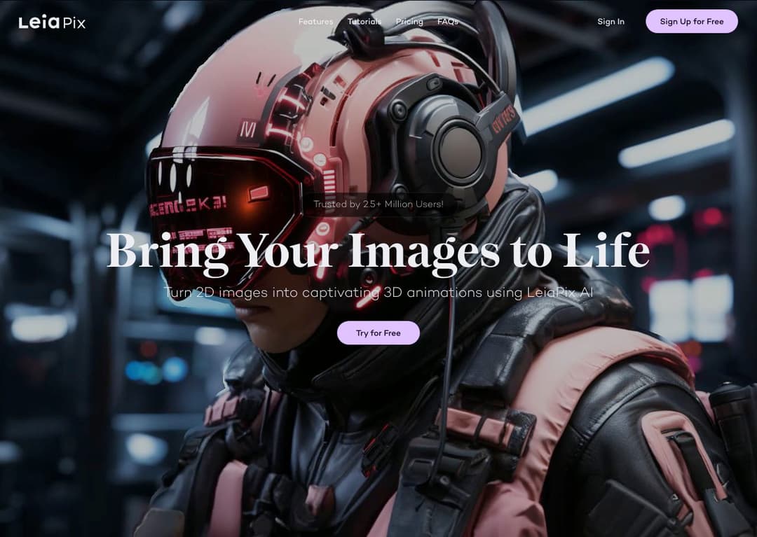LeiaPix homepage image