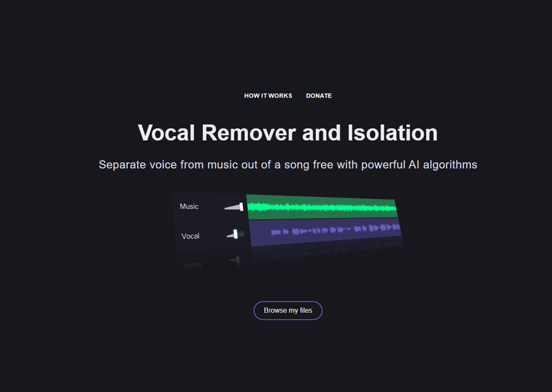 Vocal Remover and Isolation homepage image