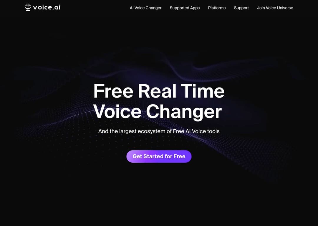 Voice.ai homepage image