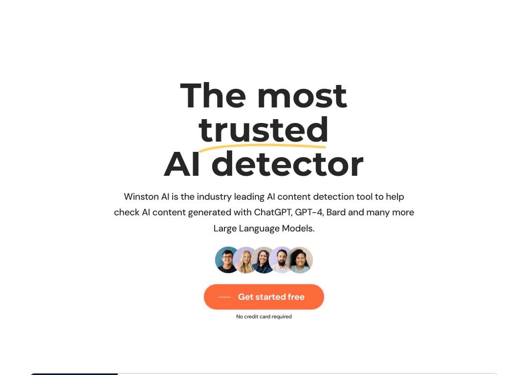 Winston AI homepage image