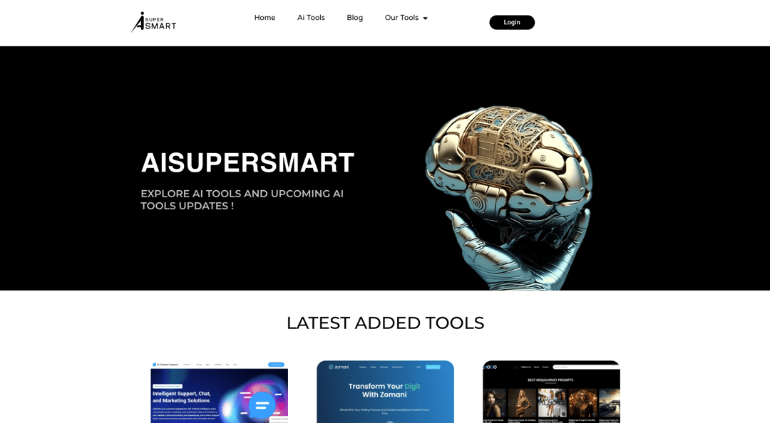 AiSuperSmart homepage picture
