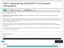 100+ Marketing GPT-4 Prompts Templates icon
