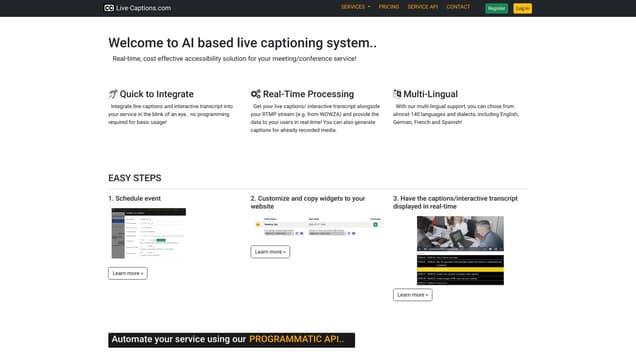 AI based live captioning system