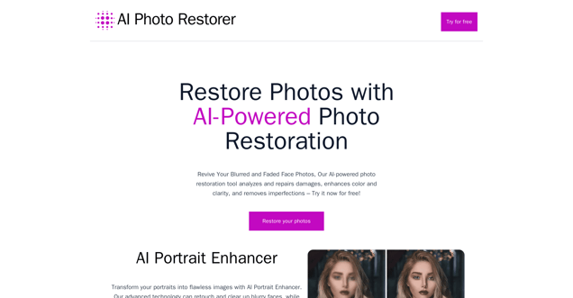 AI photo restorer