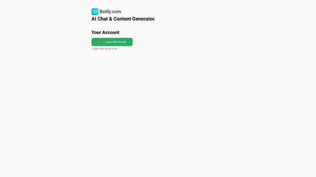 Botlly.com - AI Content Generation Tool