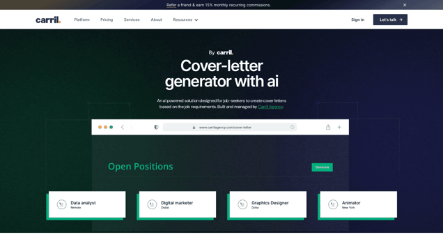 Cover-letter generator with AI