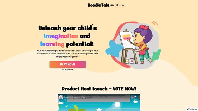 DoodleTale - AI Children Creativity App