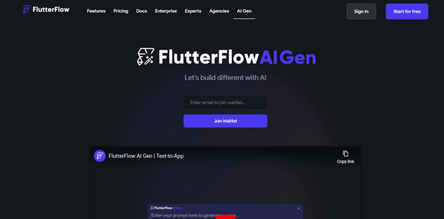 FlutterFlow AI Gen