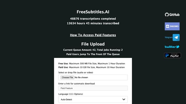 Free Subtitles AI