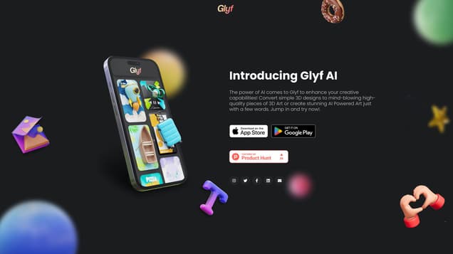 Glyf 3D AI Art Generator