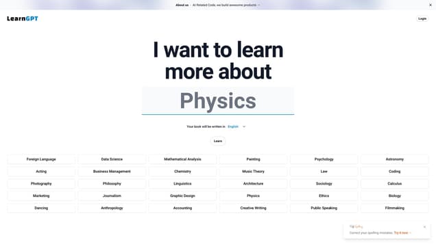 LearnGPT: Generate Books on Any Topics