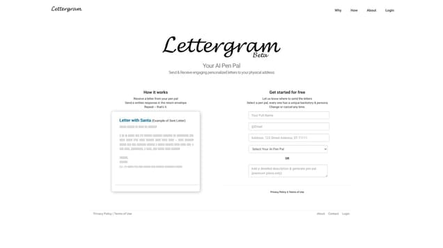Lettergram - Your AI PenPal