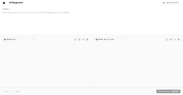 AI Vercel Playground
