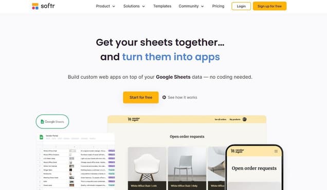 Softr for Google Sheets