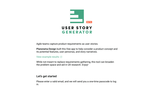 User Story Generator