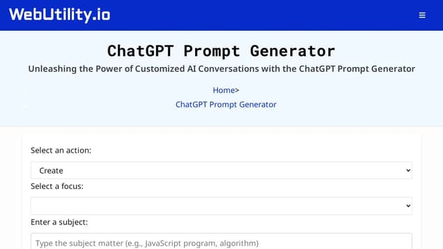 ChatGPT Prompt Generator