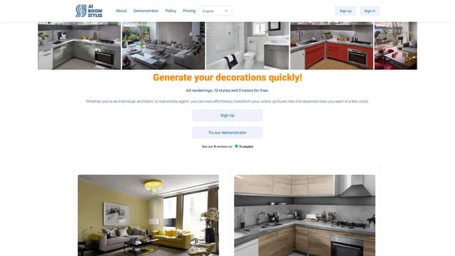 AI Room Styles homepage image