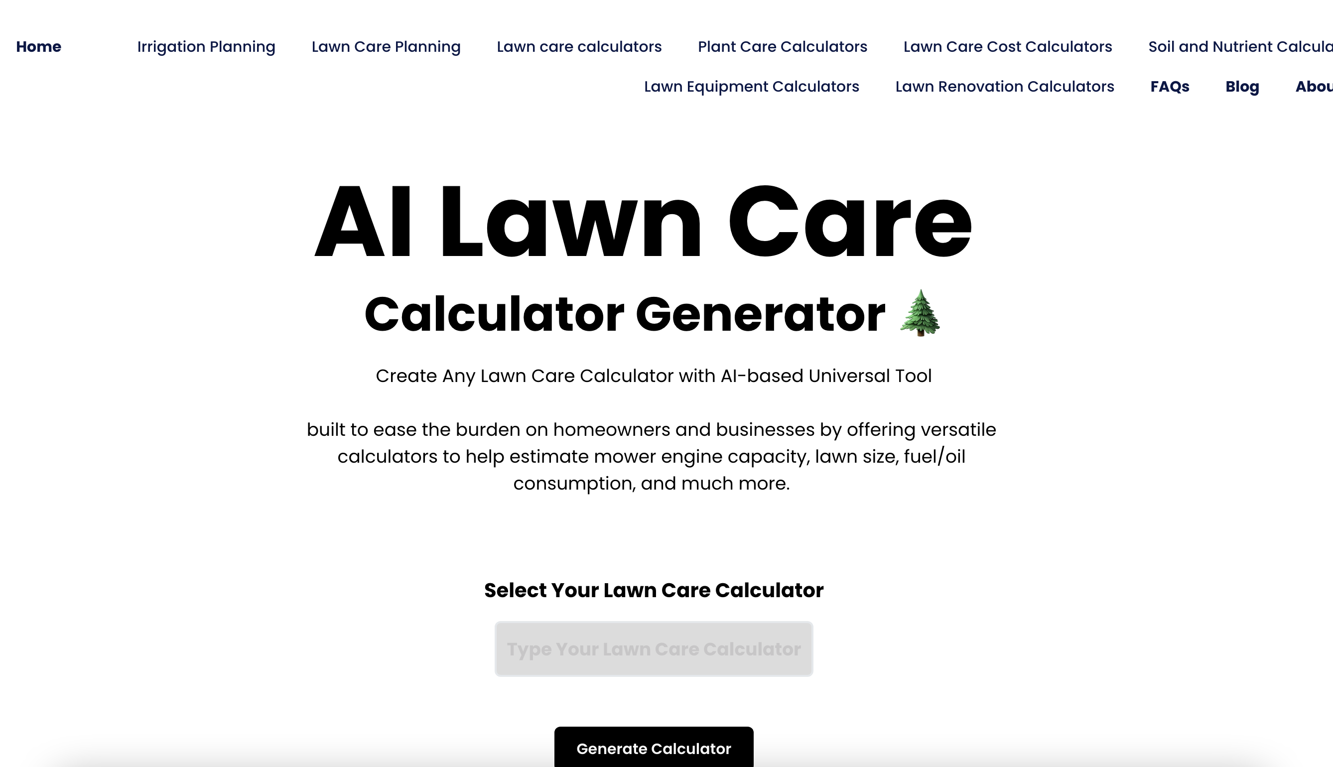 AI Lawn Care Calculator Generator icon