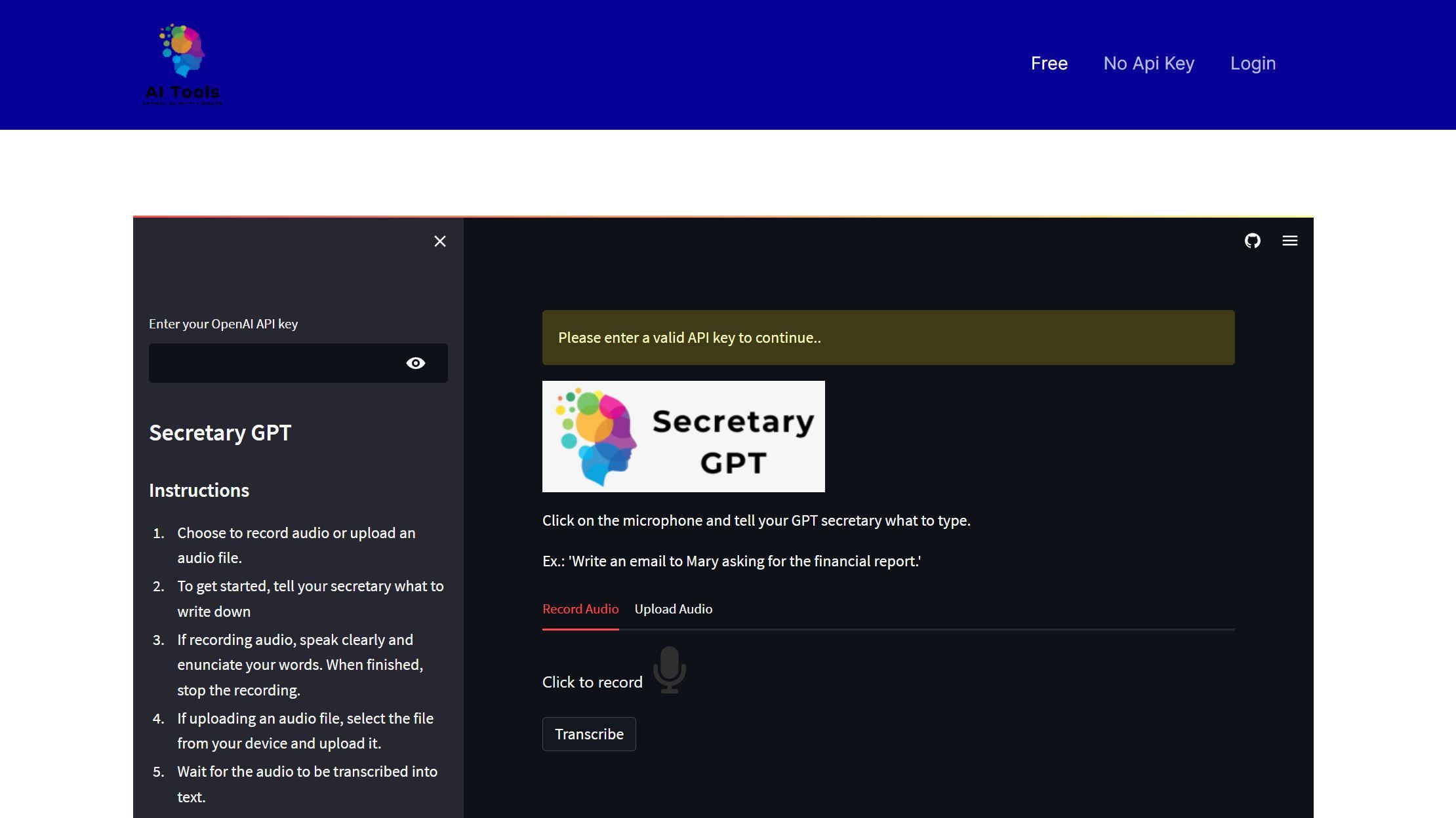 Secretary GPT icon