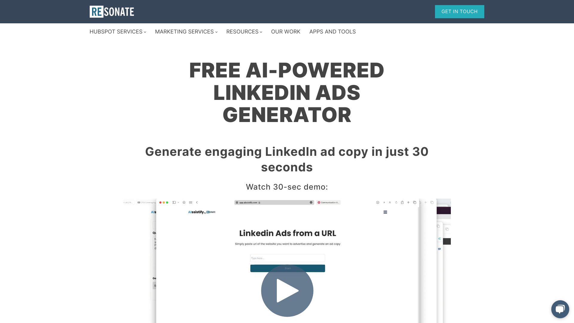 Free AI-Powered LinkedIn Ad Generator icon