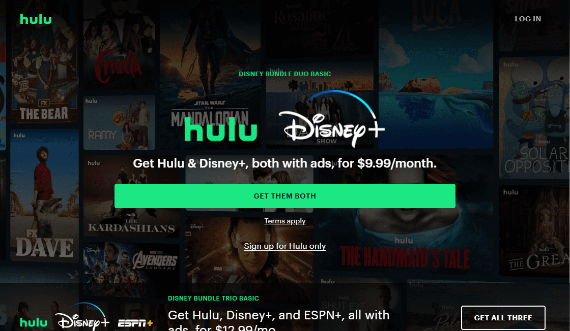 Hulu AI Chatbot homepage image