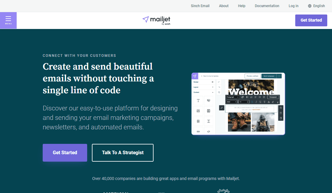 Mailjet homepage image