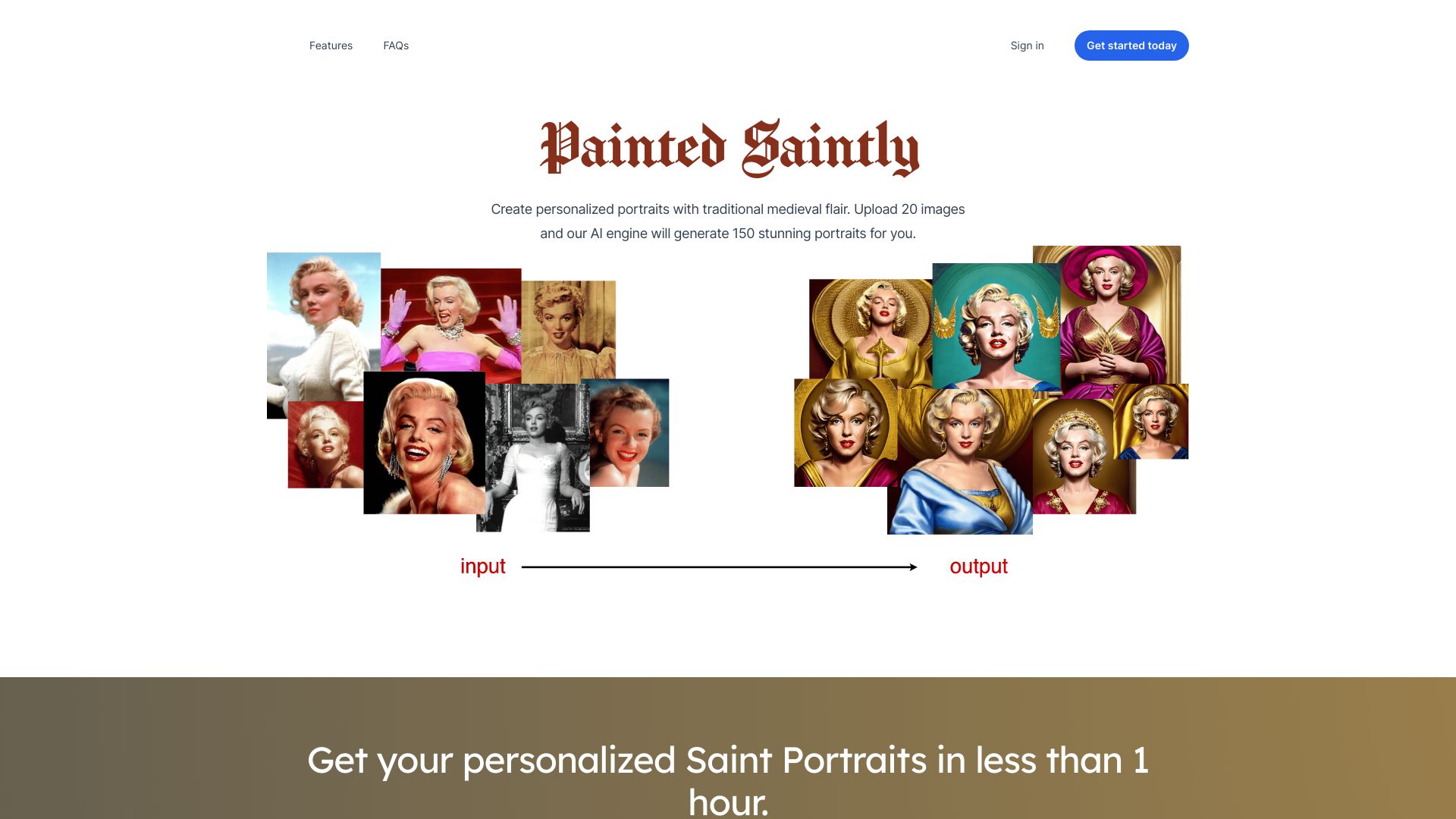 Painted Saintly icon