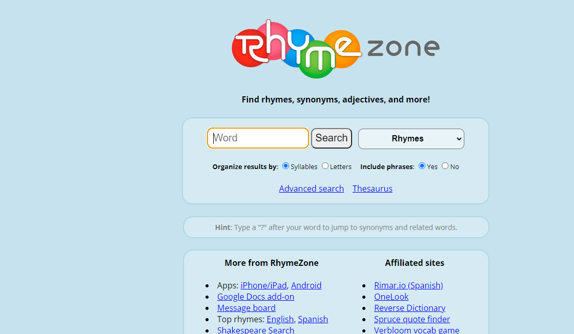 RhymeZone icon