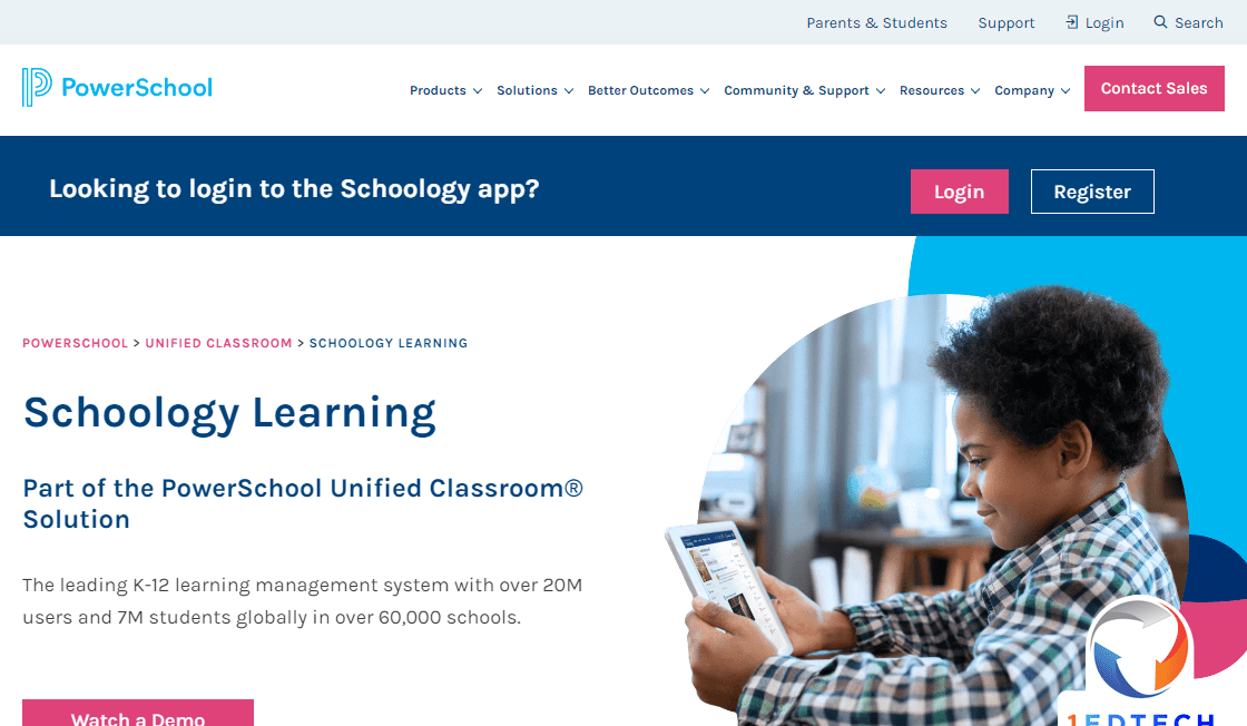 Schoology homepage image