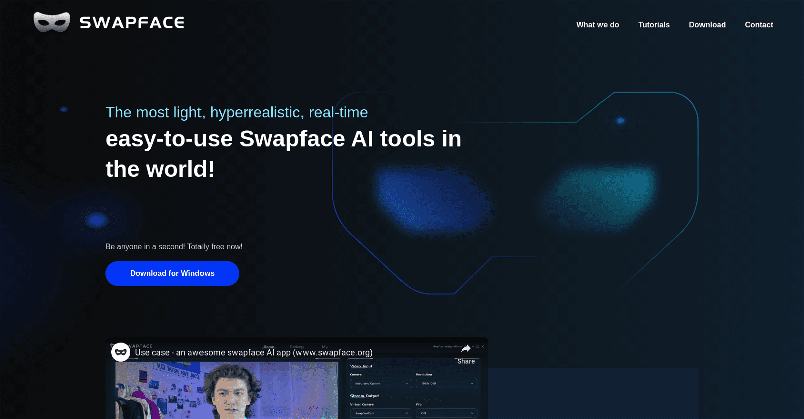 Swapface homepage image