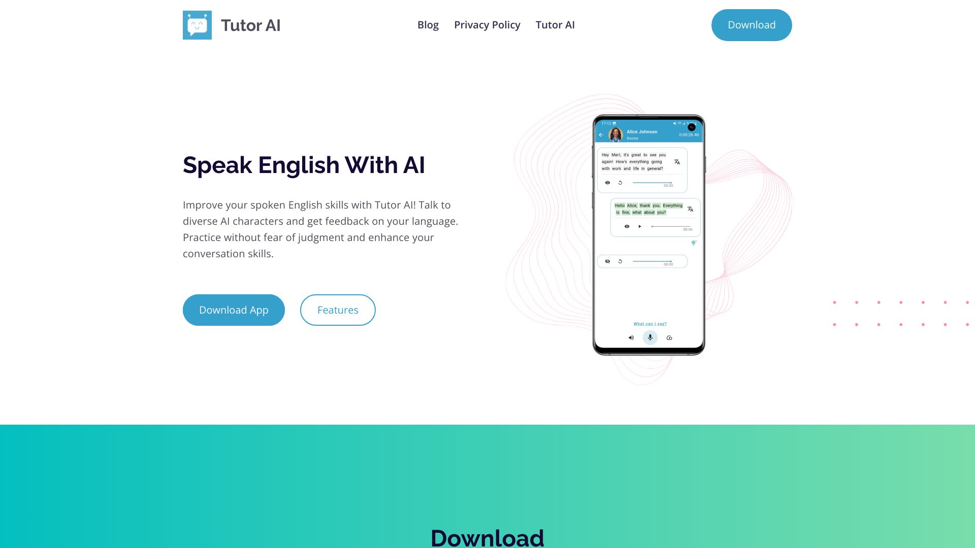Tutor AI - Speak English With AI icon