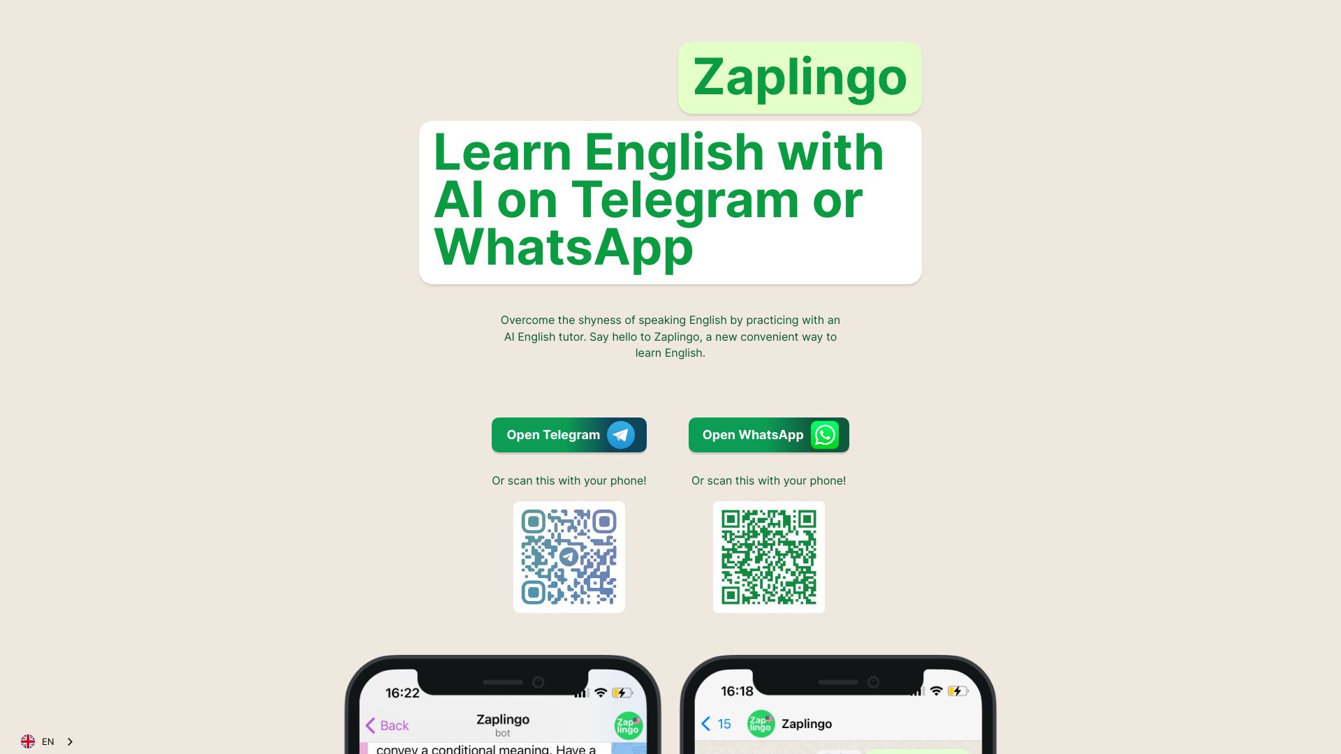 Zaplingo homepage image